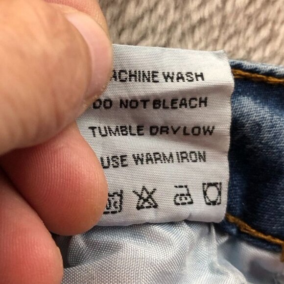 Rebel Love Womens Jeans Size 7/8 Skinny Distressed Blue Denim Applique Y2K Casua - Picture 14 of 16